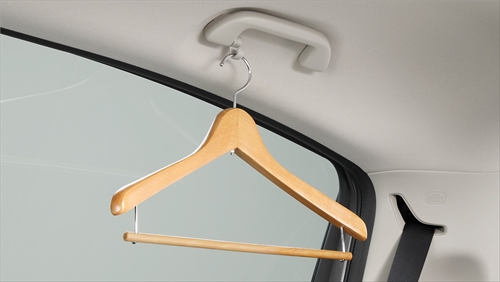 There is a coat hook on the right side of the rear, so you can hang your jacket.