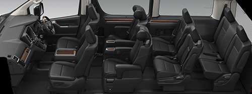 Large interior space, 4-row seats are also available in the lineup 1