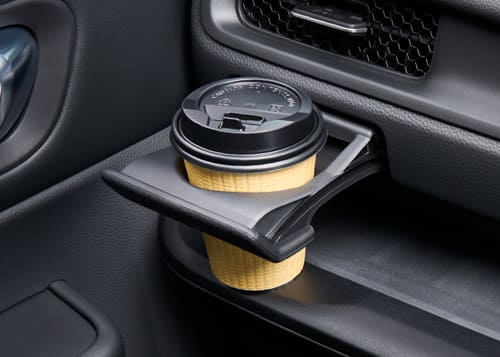Retractable drink holder (driver's seat, passenger's seat, central part of instrument panel)